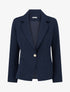 Blazer uni boutonné - Marine - 1