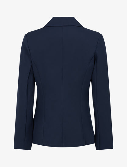 Blazer uni boutonné - Marine - 2