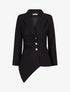 Veste asymétrique à plis - Noir - 1