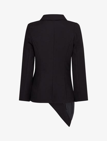 Veste asymétrique à plis - Noir - 2