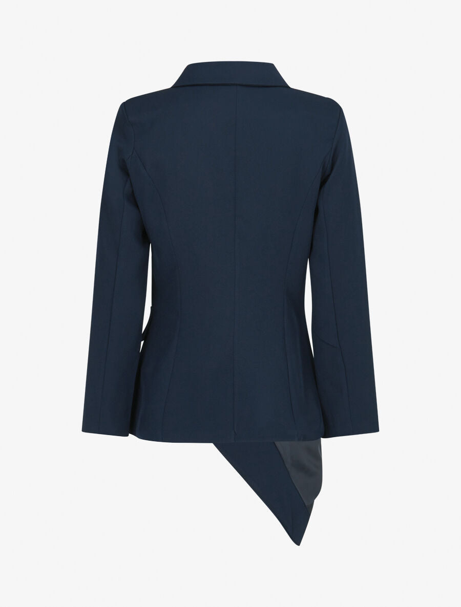 Veste asymétrique à plis - Marine - 2
