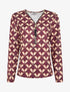 Blouse imprimé fantaisie à col zippée - Prune - 1