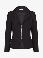 Veste cintrée à zip - Noir - 1