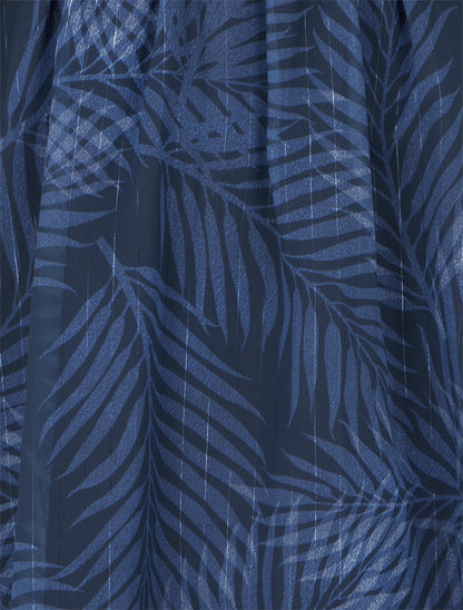 Robe irisée à imprimé feuillage - Marine - 3