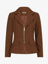 Veste cintrée à zip - Marron - 1