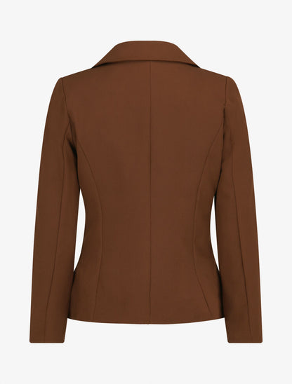 Veste cintrée à zip - Marron - 2