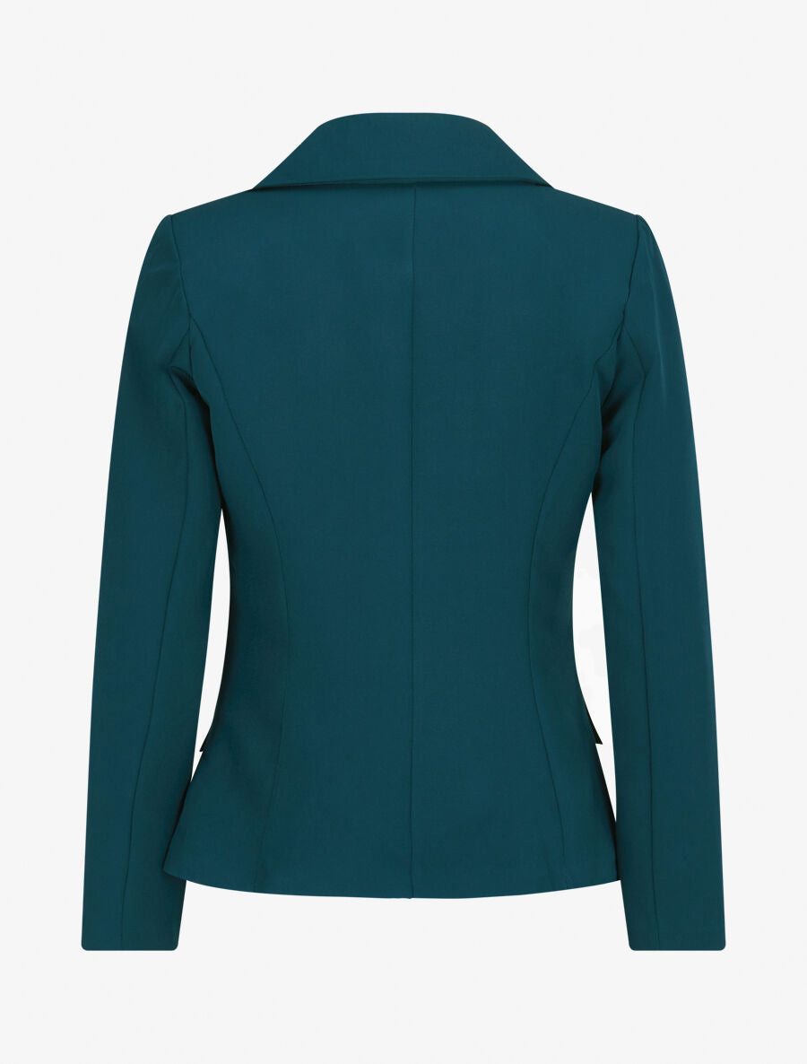 Veste cintrée à zip - Bleu pétrole - 2