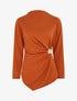 Pull fin à empiècement broche - Orange - 1