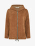 Gilet en maille zippé à capuche - Camel - 1