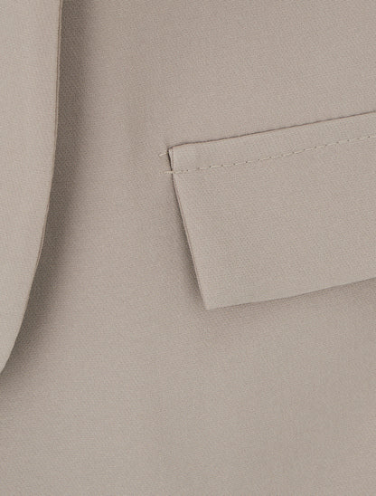 Unifarbener Blazer mit dekorativen Taschen - Maulwurf