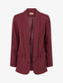 Blazer uni à poches décoratives - Lie de vin - 1