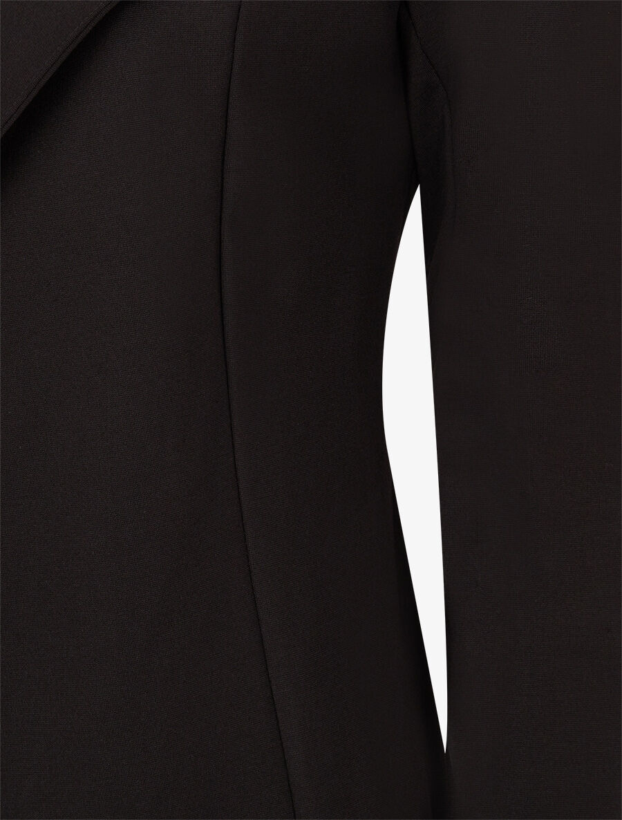 Veste à col biseauté - Noir - 3