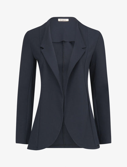 Veste à col biseauté - Marine - 1