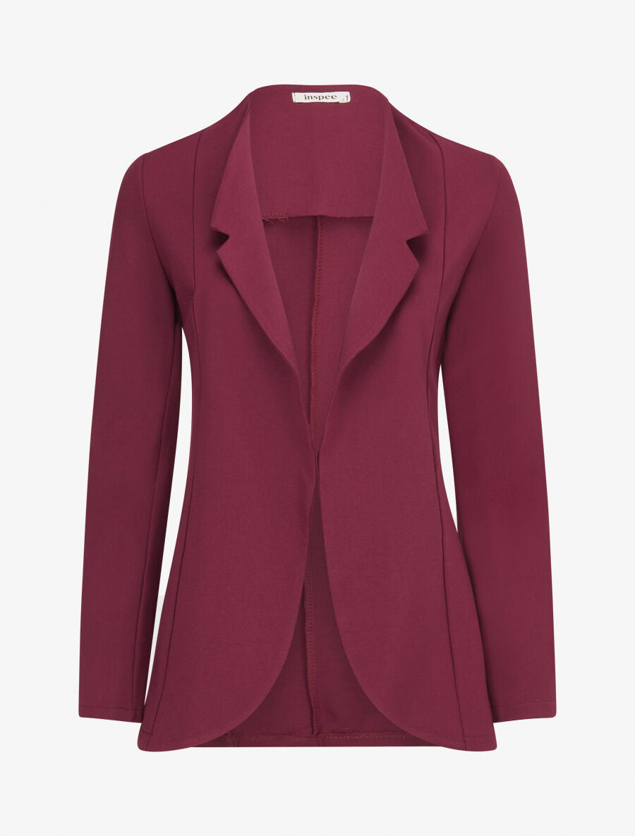 Veste à col biseauté - Pourpre - 5