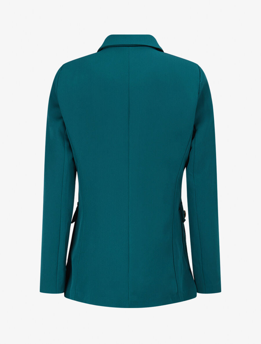 Veste boutonnée à grandes poches - Bleu lagon - 2
