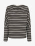 Pull dolman à rayures irisées - Noir - 1