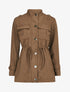 Veste longue cintrée en suédine - Marron clair - 5