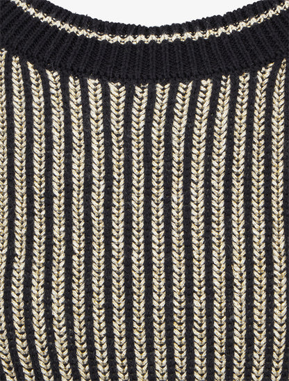 Crop pull irisé - Noir - 3