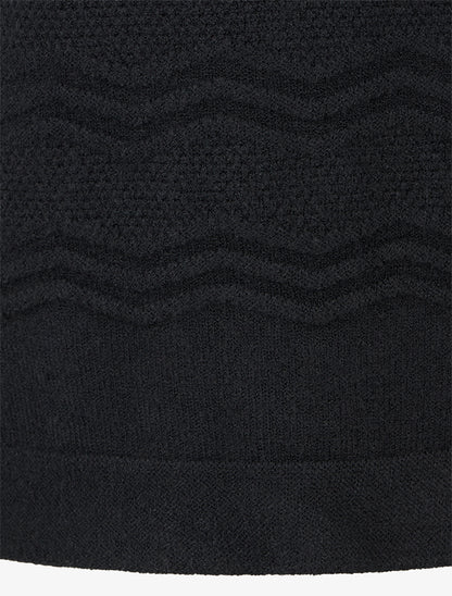 Pull à empiècement coeurs strassés aux manches - Noir - 3
