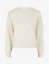 Pull court et ample en maille texturée - Écru - 1