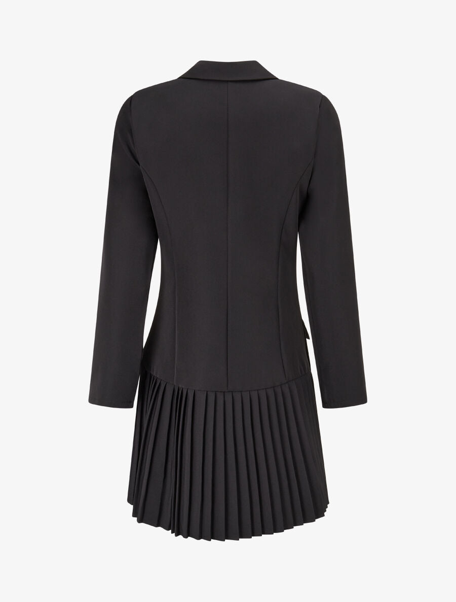 Veste longue à plis - Noir - 2