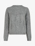 Pull uni à motif torsade - Gris - 1