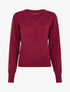 Pull uni à boutons décoratifs - Lie de vin - 1