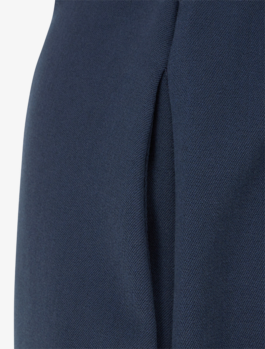 Jupe mi-longue style portefeuille - Marine - 3
