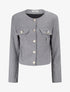 Veste en tweed coupe carrée - Gris - 1