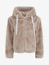 Blouson ample en fourrure synthétique - Taupe - 1