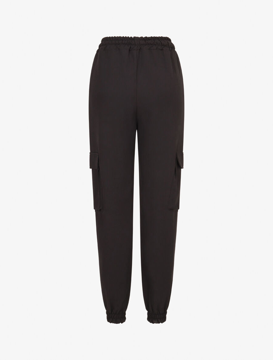 Pantalon cargo uni - Noir - 2