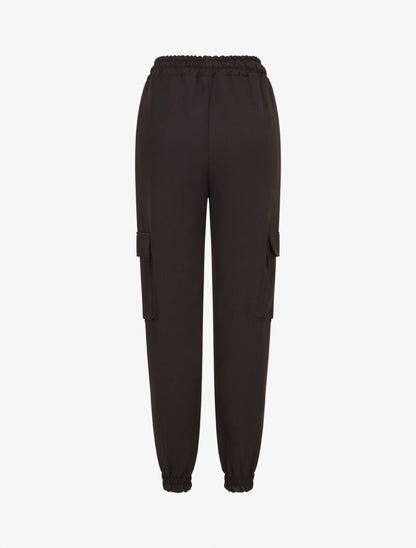 Pantalon cargo uni - Noir - 2