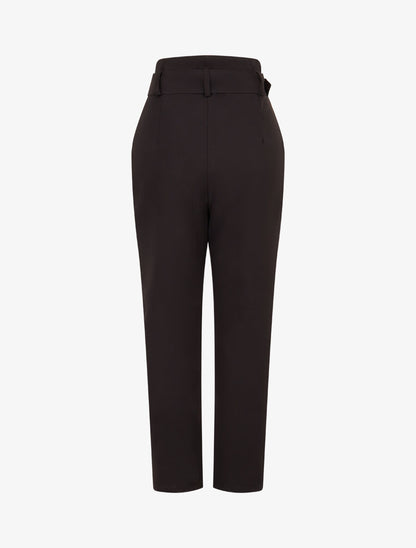 Pantalon de tailleur paperbag - Noir - 2
