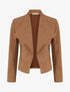 Veste en suédine à poches décoratives zippées - Marron clair - 1