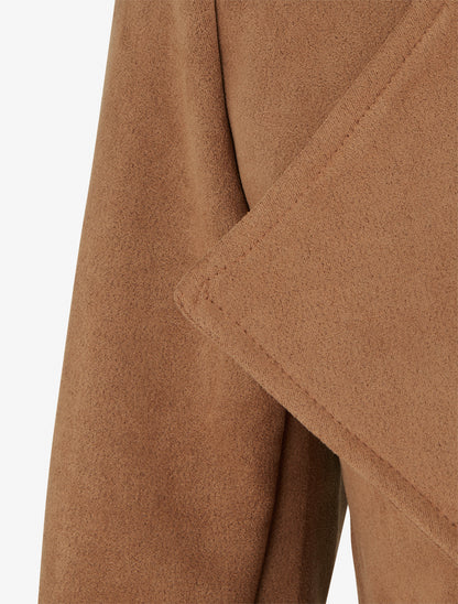 Veste en suédine à poches décoratives zippées - Marron clair - 3