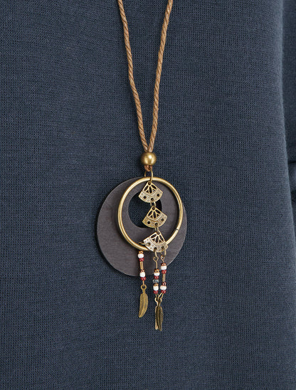 Pull droit à bords asymétriques - Marine - 3