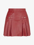 Jupe short plissée en simili - Bordeaux - 4