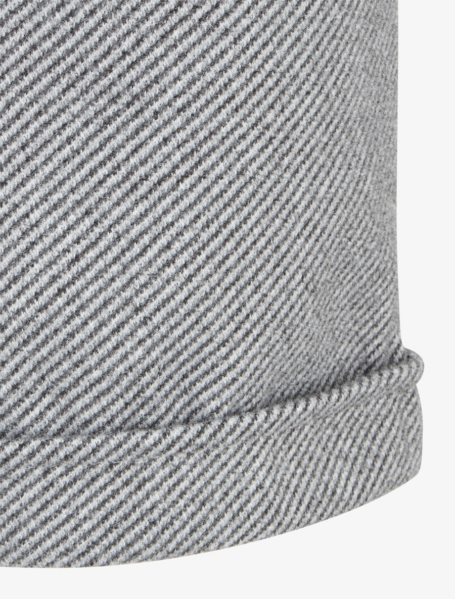 Short droit à ourlet et ceinture - Gris - 3