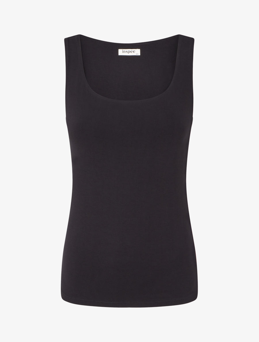 Débardeur classique uni - Noir - 1