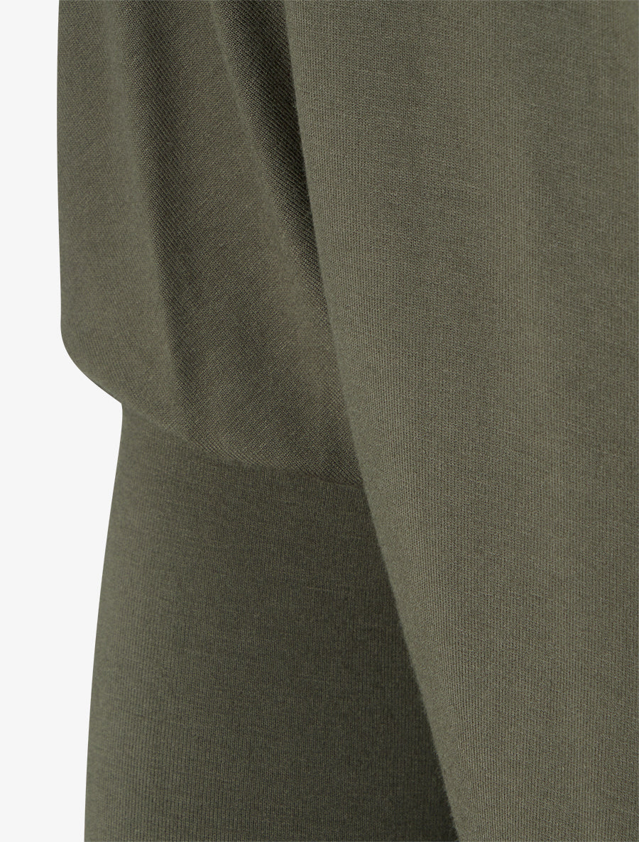 Top fluide à manches 3/4 chauve-souris - Kaki - 3