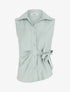 Chemisier sans manches effet drapé - Vert d&