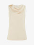 Top sans manches à bijou texturé - Beige - 1