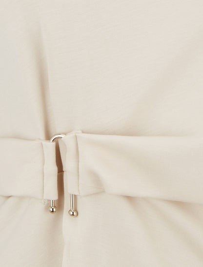 Top manches courtes à boucle - Beige - 3