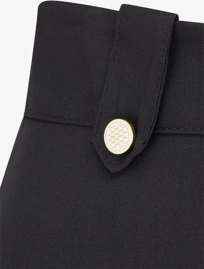 Jupe mi-longue à boutons décoratifs - Noir - 3