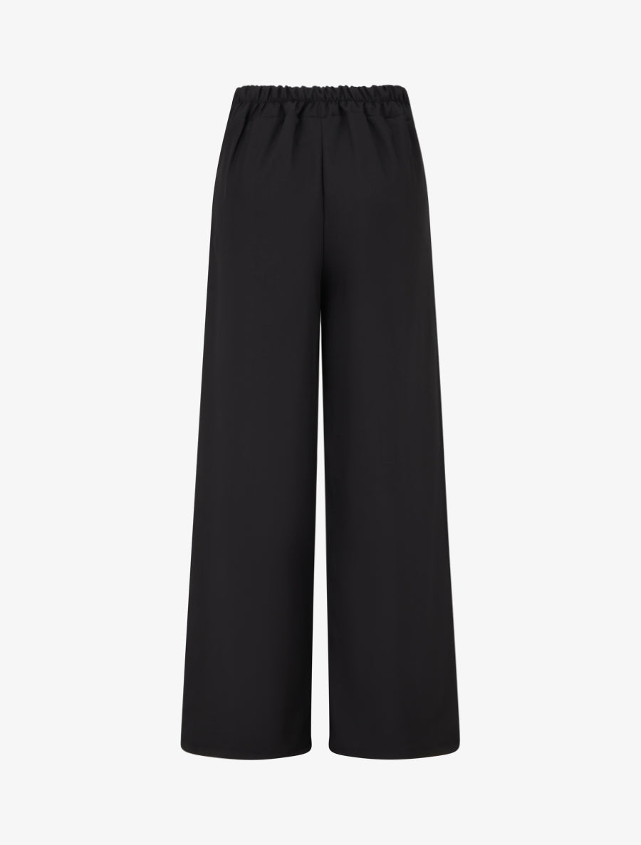 Pantalon ample à sangle et boutons - Noir - 2