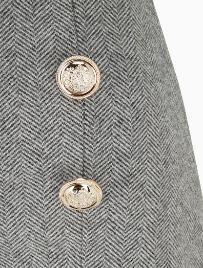 Short coupe ajustée en tweed - Gris - 3