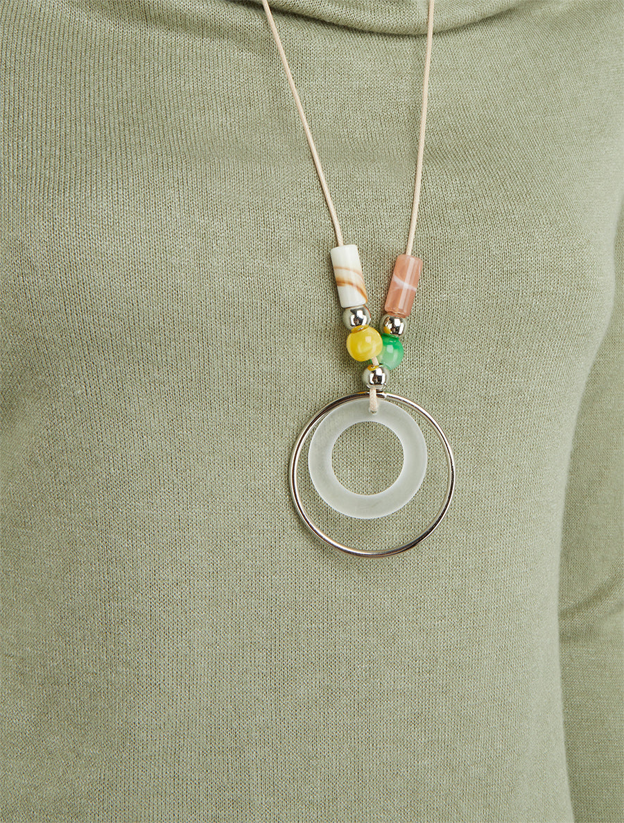 Pull asymétrique à col bénitier - Kaki - 3