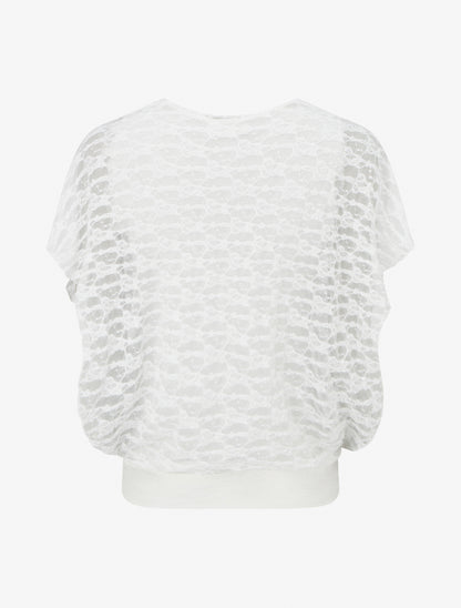 Top boule en dentelle - Blanc - 2