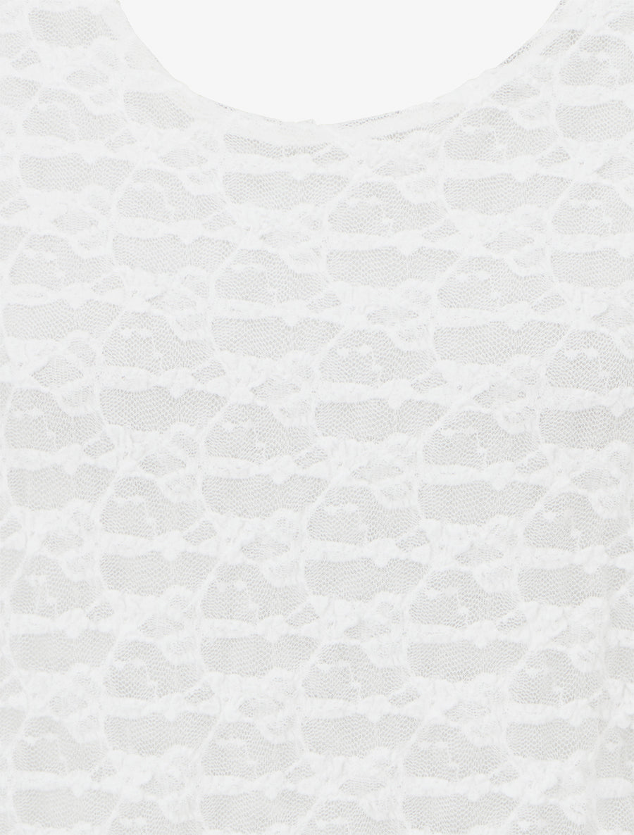 Top boule en dentelle - Blanc - 3