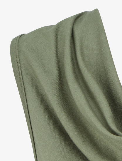 Top uni à empiècement bijou strassé - Kaki - 3